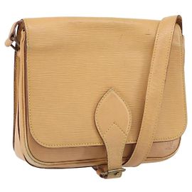 LOUIS VUITTON Borsa a Spalla Cartouchiere MM Epi Beige M52246 LV Auth 170998