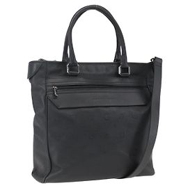 Borsa Tote Gancini in pelle 2 in 1 nera Salvatore Ferragamo Auth ka2346