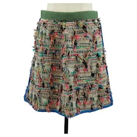 Falda CHANEL Tweed Multicolor CC Auth 170807V - Chanel