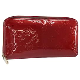 LOUIS VUITTON Vernis Zippy Wallet Wallet Pomme D'amour M91981 LV Auth BA10580 - Louis Vuitton