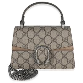 Borsa mini Dionysus in tela GG Supreme beige di Gucci