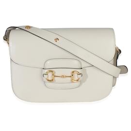 Borsa a Spalla Gucci Mystic White Azalea in Pelle di Vitello Horsebit Small 1955
