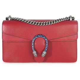 Borsa a Spalla Small Dionysus in Pelle di Vitello Rosso a Granulato Gucci