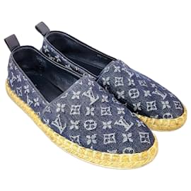 Louis Vuitton Espadrillas Mules Monogram Denim Blu Navy
