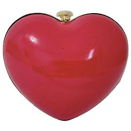 Clutch Red Valentino Rossa in Pelle Verniciata Oro