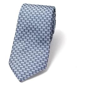 Cravatta in seta Hermès in blu e grigio