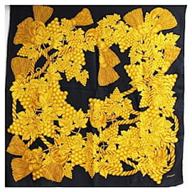Chanel Black and Yellow Scarf