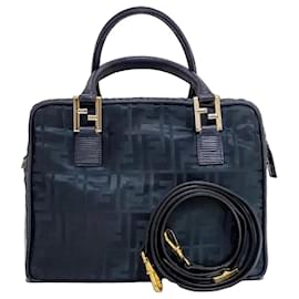Borsa a spalla Fendi Zucca in nylon verde scuro