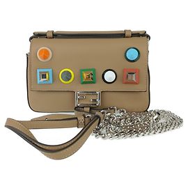Fendi Chain Baguette Charm Leather Nano
