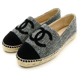 Scarpe Basse in Lino Lana e Velluto Chanel