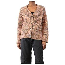 Rosa Keatrice gepunkteter Strickcardigan - Größe XS - Acne