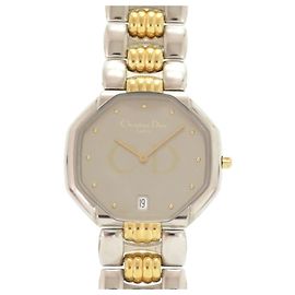 Relógio de aço inoxidável Christian Dior Octagon 45.204