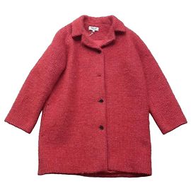 Cappotto rosso in mohair e lana Paul & Joe