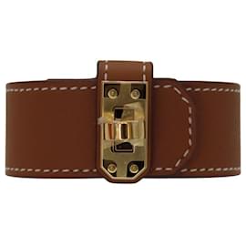 Bracelete Kelly Hermès em couro Tamanho 17