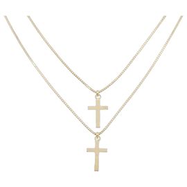Autre Marque Collana con Croce Au750