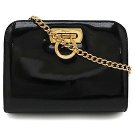 Borsa a Spalla in Pelle Verniciata Gancini di Salvatore Ferragamo