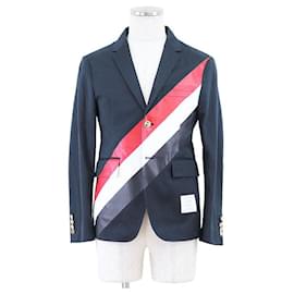 Thom Browne BLAZER CLÁSICO NO CONSTRUIDO de Sarga de Algodón Pesado