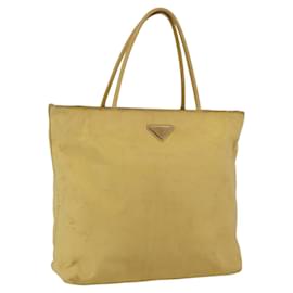 PRADA Borsa a mano in nylon giallo argento autentica bs33282