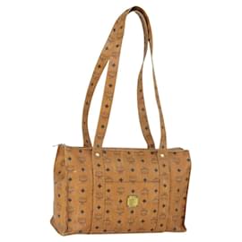 Sac Tote MCM Logogram Vicetos PVC Marron Or Auth 169472