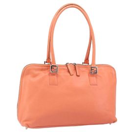 Sac à main FENDI en cuir rose argent authentique ti3638