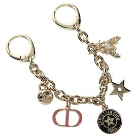Charm per borsa Christian Dior 30 Montaigne in metallo dorato Auth 171972M