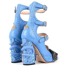 Décolleté Gucci in pelle blu 36