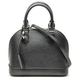 Louis Vuitton Alma BB aus schwarzem Epi
