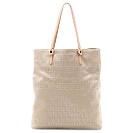 Fendi Braune Zucchino Canvas Tote