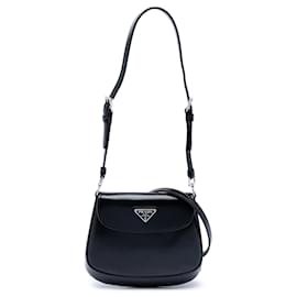 Prada Mini Cleo in pelle spazzolata nera
