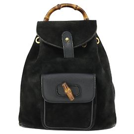 Gucci Bamboo Mini-Rucksack aus Wildleder
