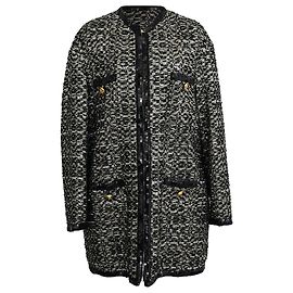 Abrigo Midi Metálico Giambattista Valli en Tweed Multicolor