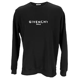 Schwarzer Baumwoll-Sweatshirt mit Givenchy-Logo-Druck