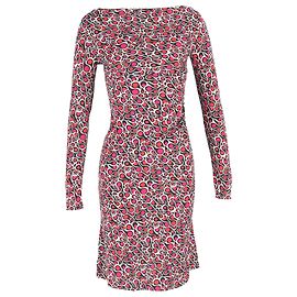 Vestido impreso hasta la rodilla de Diane von Furstenberg en poliéster multicolor