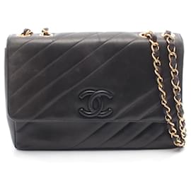 Borsa a Spalla in Pelle di Agnello Nera Chanel