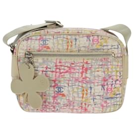 Borsa a tracolla Chanel Vintage Clover in tela stampata piccola