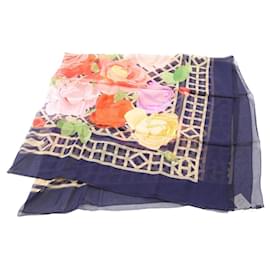 Hermès Carré 140 Foulard in Seta Blu Navy Multicolore
