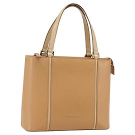 Burberry Handtasche aus Leder Beige Gold Auth BA10666