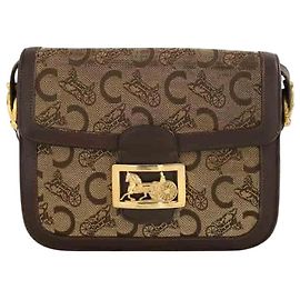 Céline Vintage Crécy Schultertasche aus braunem Leder