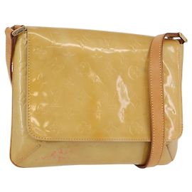 LOUIS VUITTON Borsa Thompson Street Monogram Vernis Beige M91301 LV Auth 171822