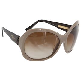 Bulgari Gafas de sol BVLGARI de plástico marrón Auth bs33300