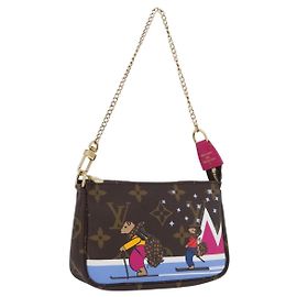LOUIS VUITTON Monogram Ski Bear Mini Pochette Accessoires M67769 168066SAM