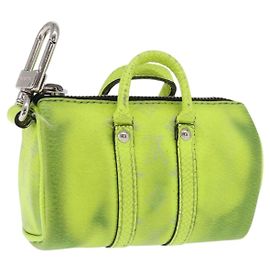 LOUIS VUITTON Taigalama Portachiavi Mini Keepall Charm Giallo M01048 Auth 171192
