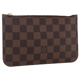 LOUIS VUITTON Pochette Neverfull PM Damier Ebene LV Auth BA10697