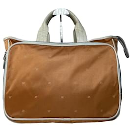 Borsa da Viaggio Vintage Courreges Monogramma Pesca Bianca