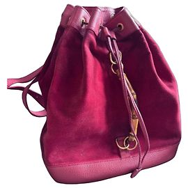 Gucci Bamboo Rucksack aus Wildleder und Leder
