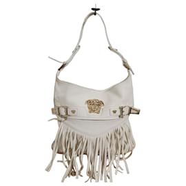 Gianni Versace White Leather Handbag