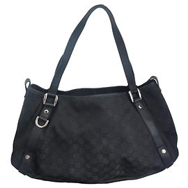 Borsa Gucci nera in tessuto