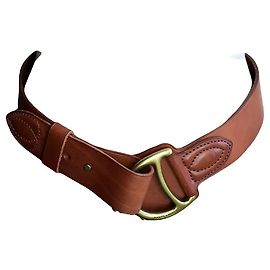Ralph Lauren Ledergürtel Camel mit goldener Schnalle