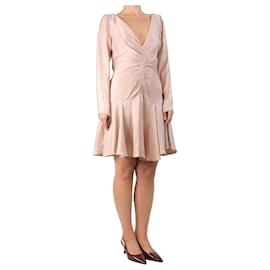 Robe mini en satin rose à fronces - taille UK 12 - Zimmermann