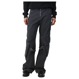 Acne Charcoal grey cargo trousers - size UK 8
